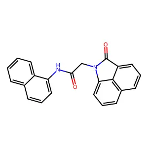 N-(1-naphthyl)-2-(2-oxobenzo[cd]indol-1(2H)-yl)acetamide structure