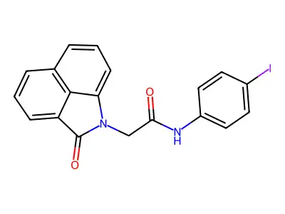 N-(4-iodophenyl)-2-(2-oxobenzo[cd]indol-1(2H)-yl)acetamide structure
