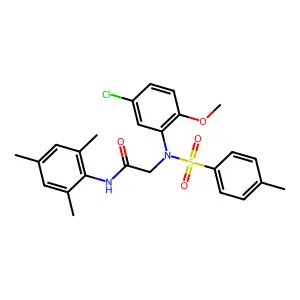 2-(5-chloro-2-methoxy-N-(4-methylphenyl)sulfonylanilino)-N-(2,4,6-trimethylphenyl)acetamide structure