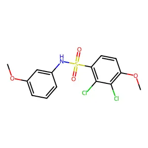 2,3-dichloro-4-methoxy-N-(3-methoxyphenyl)benzenesulfonamide structure