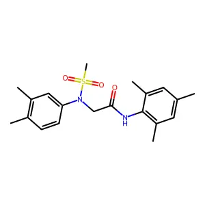 2-(3,4-dimethyl-N-methylsulfonylanilino)-N-(2,4,6-trimethylphenyl)acetamide structure