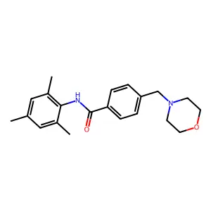 4-(morpholin-4-ylmethyl)-N-(2,4,6-trimethylphenyl)benzamide structure