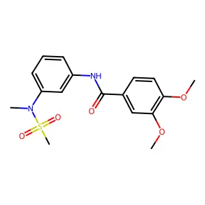 3,4-dimethoxy-N-{3-[methyl(methylsulfonyl)amino]phenyl}benzamide structure