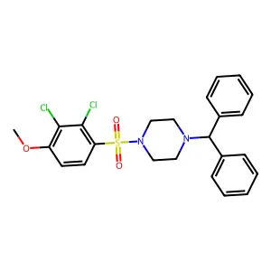1-Benzhydryl-4-(2,3-dichloro-4-methoxyphenyl)sulfonylpiperazine structure