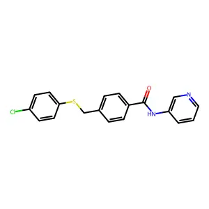 4-[(4-chlorophenyl)sulfanylmethyl]-N-pyridin-3-ylbenzamide structure