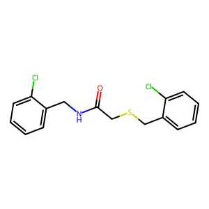 N-(2-chlorobenzyl)-2-[(2-chlorobenzyl)sulfanyl]acetamide structure