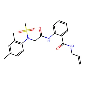 2-[[2-(2,4-dimethyl-N-methylsulfonylanilino)acetyl]amino]-N-prop-2-enylbenzamide structure