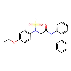 2-(4-ethoxy-N-methylsulfonylanilino)-N-(2-phenylphenyl)acetamide structure