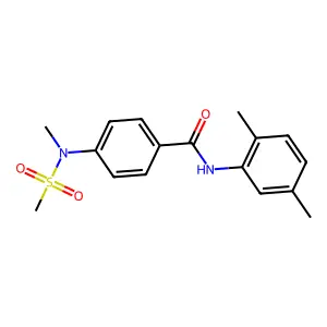 N-(2,5-dimethylphenyl)-4-[methyl(methylsulfonyl)amino]benzamide structure