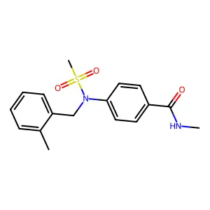 N-methyl-4-[(2-methylbenzyl)(methylsulfonyl)amino]benzamide structure