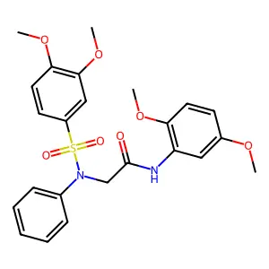 N-(2,5-dimethoxyphenyl)-2-(N-(3,4-dimethoxyphenyl)sulfonylanilino)acetamide structure