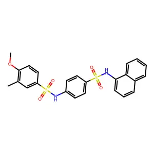 4-methoxy-3-methyl-N-[4-(naphthalen-1-ylsulfamoyl)phenyl]benzenesulfonamide structure