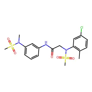 2-(5-chloro-2-methyl-N-methylsulfonylanilino)-N-[3-[methyl(methylsulfonyl)amino]phenyl]acetamide structure