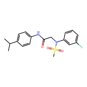 2-(3-fluoro-N-methylsulfonylanilino)-N-(4-propan-2-ylphenyl)acetamide structure