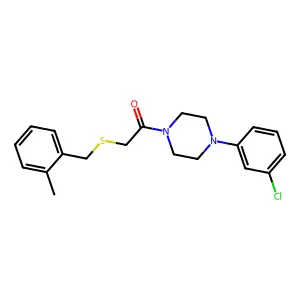 1-[4-(3-Chlorophenyl)piperazin-1-yl]-2-[(2-methylphenyl)methylsulfanyl]ethanone structure