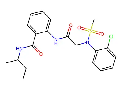N-butan-2-yl-2-[[2-(2-chloro-N-methylsulfonylanilino)acetyl]amino]benzamide structure