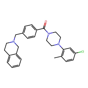 [4-(5-chloro-2-methylphenyl)piperazin-1-yl]-[4-(3,4-dihydro-1H-isoquinolin-2-ylmethyl)phenyl]methanone structure