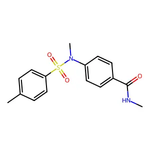 N-methyl-4-{methyl[(4-methylphenyl)sulfonyl]amino}benzamide structure
