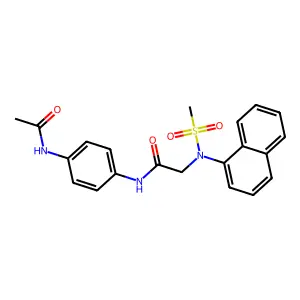 N-(4-acetamidophenyl)-2-[methylsulfonyl(naphthalen-1-yl)amino]acetamide structure