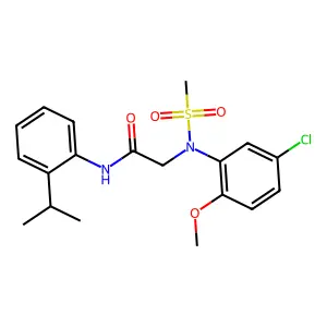 2-(5-chloro-2-methoxy-N-methylsulfonylanilino)-N-(2-propan-2-ylphenyl)acetamide structure