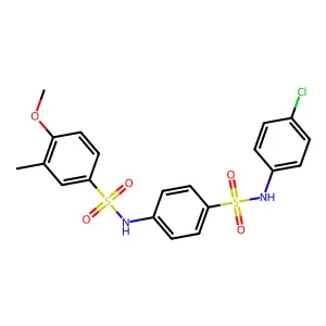 N-[4-[(4-chlorophenyl)sulfamoyl]phenyl]-4-methoxy-3-methylbenzenesulfonamide structure