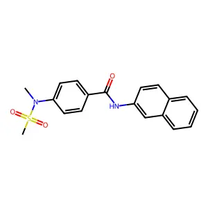 4-[methyl(methylsulfonyl)amino]-N-naphthalen-2-ylbenzamide structure