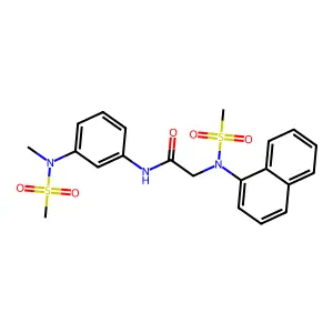 N-[3-[methyl(methylsulfonyl)amino]phenyl]-2-[methylsulfonyl(naphthalen-1-yl)amino]acetamide structure