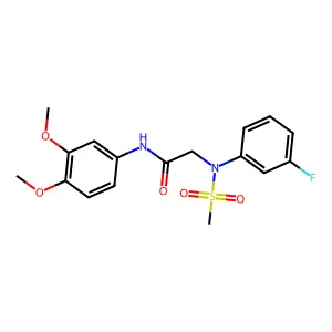 N-(3,4-dimethoxyphenyl)-2-(3-fluoro-N-methylsulfonylanilino)acetamide structure