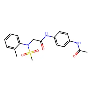 N-(4-acetamidophenyl)-2-(2-methyl-N-methylsulfonylanilino)acetamide structure