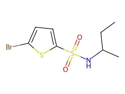 5-bromo-N-butan-2-ylthiophene-2-sulfonamide structure