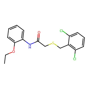 2-[(2,6-dichlorobenzyl)sulfanyl]-N-(2-ethoxyphenyl)acetamide structure