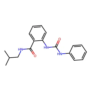 N-(2-methylpropyl)-2-(phenylcarbamoylamino)benzamide structure