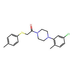 1-[4-(5-Chloro-2-methylphenyl)piperazin-1-yl]-2-(4-methylphenyl)sulfanylethanone structure