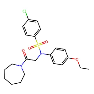 N-[2-(azepan-1-yl)-2-oxoethyl]-4-chloro-N-(4-ethoxyphenyl)benzenesulfonamide structure