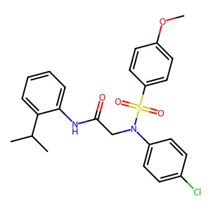 2-(4-chloro-N-(4-methoxyphenyl)sulfonylanilino)-N-(2-propan-2-ylphenyl)acetamide structure