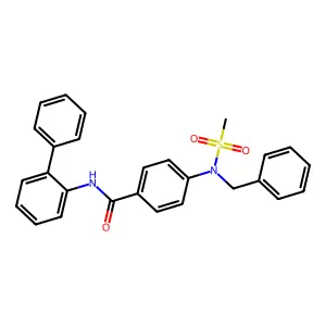 4-[benzyl(methylsulfonyl)amino]-N-(2-phenylphenyl)benzamide structure