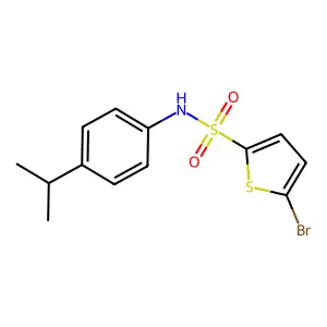 5-bromo-N-(4-propan-2-ylphenyl)thiophene-2-sulfonamide structure
