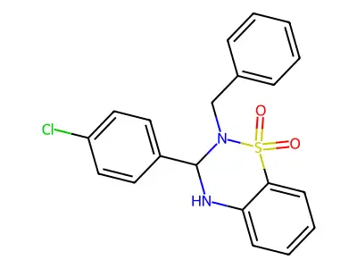 2-(4-Chlorophenyl)-3-benzyl-1,2,3-trihydro-4-thiaquinazoline-4,4-dione structure