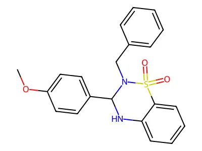 2-(4-Methoxyphenyl)-3-benzyl-1,2,3-trihydro-4-thiaquinazoline-4,4-dione structure