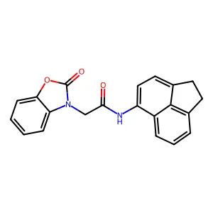 N-(1,2-dihydroacenaphthylen-5-yl)-2-(2-oxo-1,3-benzoxazol-3-yl)acetamide structure