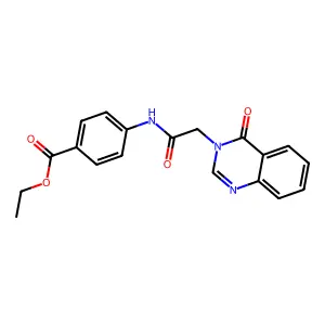 ethyl 4-{[(4-oxoquinazolin-3(4H)-yl)acetyl]amino}benzoate structure