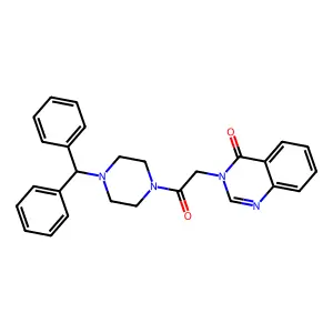 3-[2-(4-Benzhydrylpiperazin-1-yl)-2-oxoethyl]quinazolin-4-one structure