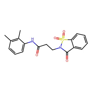 N-(2,3-dimethylphenyl)-3-(1,1-dioxido-3-oxo-1,2-benzisothiazol-2(3H)-yl)propanamide structure