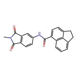 N-(2-methyl-1,3-dioxoisoindol-5-yl)-1,2-dihydroacenaphthylene-5-carboxamide structure