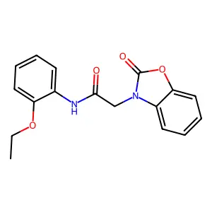 N-(2-ethoxyphenyl)-2-(2-oxo-1,3-benzoxazol-3-yl)acetamide structure