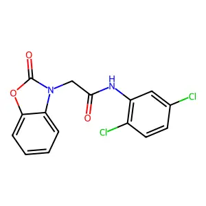 N-(2,5-dichlorophenyl)-2-(2-oxo-2,3-dihydro-1,3-benzoxazol-3-yl)acetamide structure