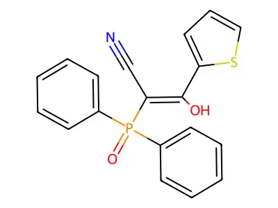 2-Diphenylphosphoryl-3-hydroxy-3-thiophen-2-ylprop-2-enenitrile structure