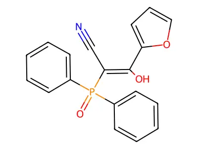 2-Diphenylphosphoryl-3-(furan-2-yl)-3-hydroxyprop-2-enenitrile structure