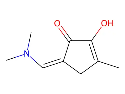 5-(Dimethylaminomethylidene)-2-hydroxy-3-methylcyclopent-2-en-1-one structure