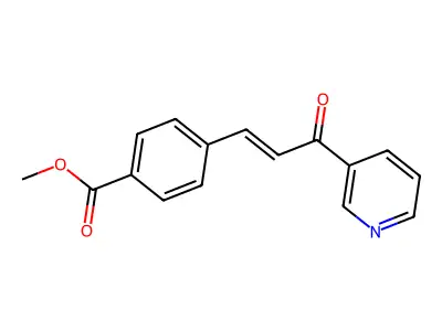Benzoic acid, 4-[3-oxo-3-(3-pyridinyl)-1-propenyl]-, methyl ester structure